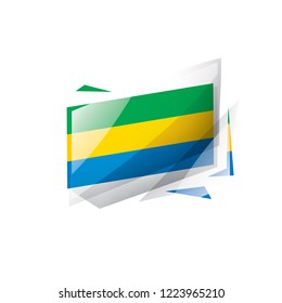 Gabon flag, vector illustration on a white background.