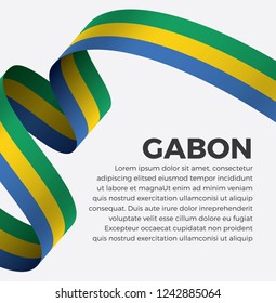 Gabon flag, vector illustration on a white background