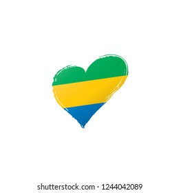 Gabon flag, vector illustration on a white background.