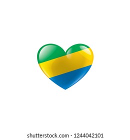 Gabon flag, vector illustration on a white background.