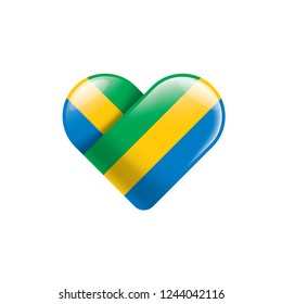 Gabon flag, vector illustration on a white background.