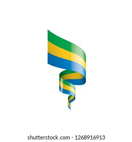 Gabon flag, vector illustration on a white background.