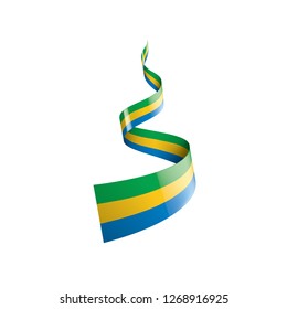 Gabon flag, vector illustration on a white background.