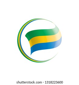 Gabon flag, vector illustration on a white background.