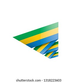 Gabon flag, vector illustration on a white background.