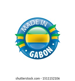 Gabon flag, vector illustration on a white background.