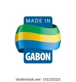 Gabon flag, vector illustration on a white background.