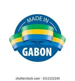 Gabon flag, vector illustration on a white background.
