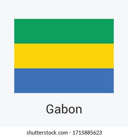 Gabon Flag Vector Isolated On Background. Gabon Flag Symbol Modern, Simple, Vector, Icon For Website Or Mobile App