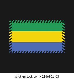 Vector de bandera de Gabón. Bandera nacional