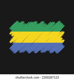 Vector de bandera de Gabón. Bandera nacional