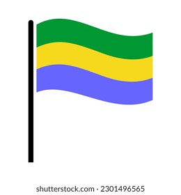 Gabun Flaggen Symbol gesetzt, Gabun Unabhängigkeitstag Symbol gesetzt Vektorsymbol