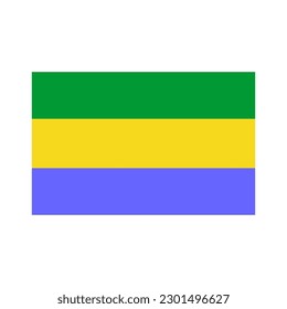 Gabon flags icon set, Gabon independence day icon set vector sign symbol