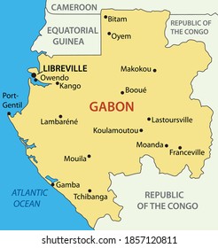 Gabon - Gabonese Republic - vector map
