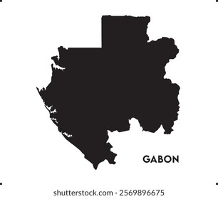 Gabon icon vector design, Gabon Logo design, Gabon's unique charm and natural wonders, Use it in your marketing materials, travel guides, digital projects, Gabon map logo vector, Gabons Black vector