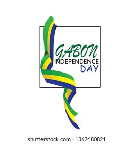 Gabon Independence Day Background Template in white background - Vector - Shutterstock ID 1362480821