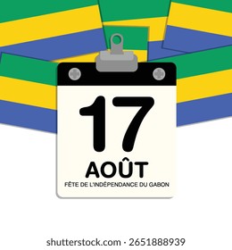 Gabon Independence Day Small Wall Calendar
