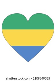 Gabon Love Flag
