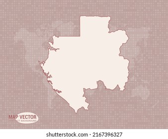 Mapa de Gabón de abstracto diseño vectorial moderno.