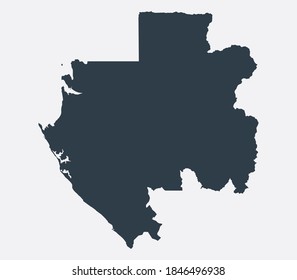 Mapa de Gabón, Mapa plano de país 