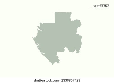 Gabunische Karte von grüner Vektorgrafik modern.