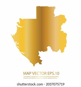 Gabon map High Detailed on white background. gold gradient color. Abstract design vector illustration eps 10