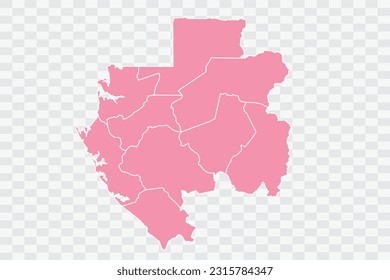 Gabón Map Rose Color Archivos de calidad de fondo png
