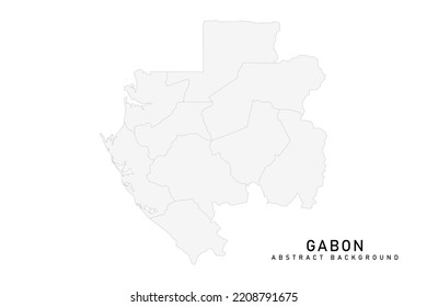 Gabon Map - World Map International vector template with High detailed including grey color and grey line isolated on white background for design - Vector illustration eps 10