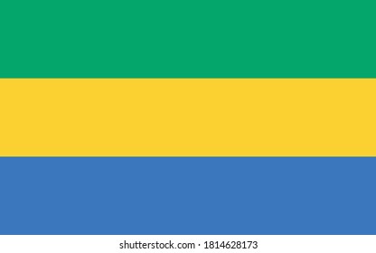 Gabon nation flag design template
