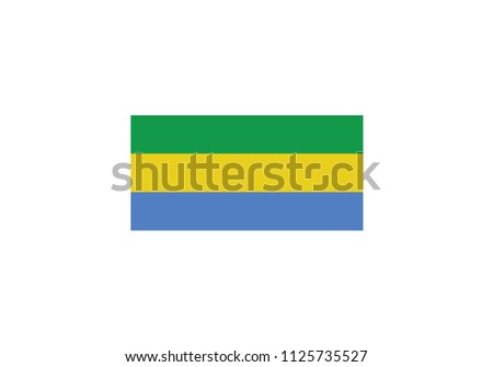 Gabon national flag africa country coat of arms state  emblem symbol