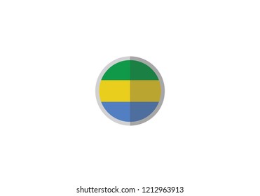 Gabon national flag circle shape country emblem state symbol