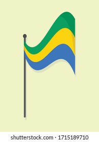 Gabon national flag simple vector design