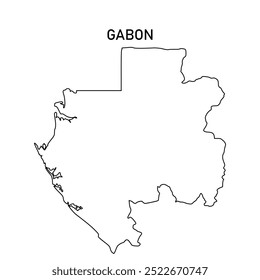mapa do gabão. Design abstrato, ilustração vetorial.