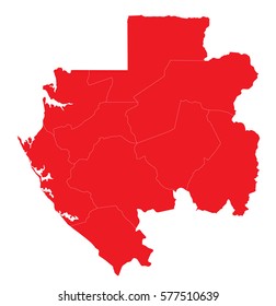 gabon red map