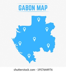 Gabon Simple Map With Map Icons