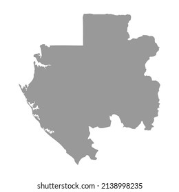 Gabon vector country map silhouette