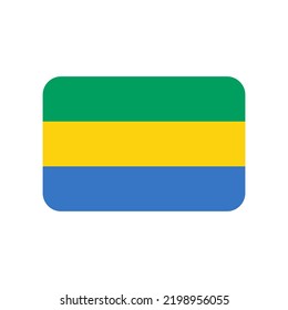 Gabon vector flag isolated on white background