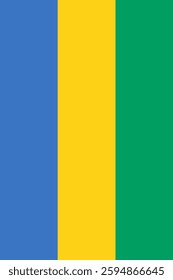 Gabon Vertical Flag, Vertical Flag Gabon