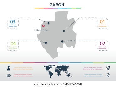 GABON-info graphics elements Vector illustration