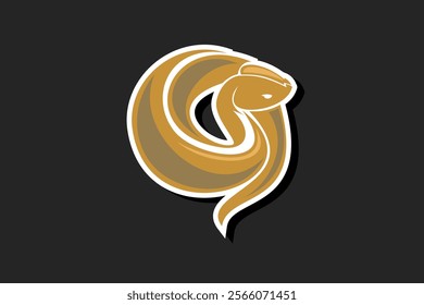 gaboon viper icon logo vector illustration. suitable for sport logo,  company, foundation, corporate and organization logo.