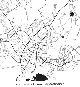 Gaborone City Skyline Vector Illustration Featuring Botswana Famous Landmarks And Architecture Cityscape Design