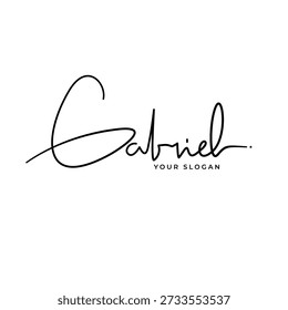 Nome de Gabriel, logotipo, design vetorial
