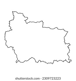 Landkarte der Provinz Gabrovo, Provinz Bulgarien. Vektorgrafik.