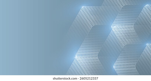 GAbstract hexagon lines on gray background. Geometric stripe line art design art modern
