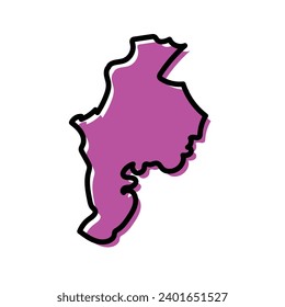 Gabu region of the Guinea-Bissau vector map.