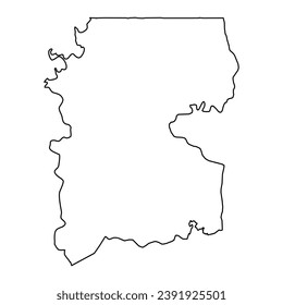 Gabu region map, administrative division of Guinea Bissau. Vector illustration.