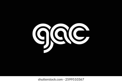 GAC Creative Unique Modern Letter Logo Design. Stylized logo featuring a unique letter design, presenting abstract minimalist aesthetics and modern appeal.
