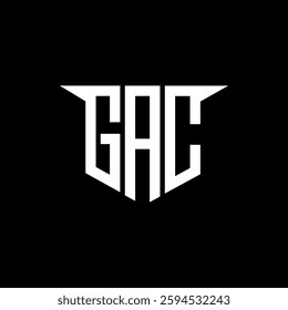 GAC letter logo design with white background in illustrator, vector logo modern alphabet font overlap style, calligraphy designs for logo, Poster, Invitation, etc.