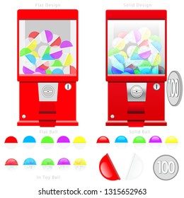 Gacha Toy Machine Illustration Set