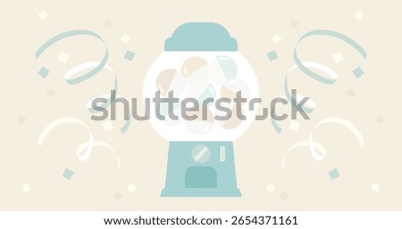Gachapon Capsule Toy Machine Vector Illustration